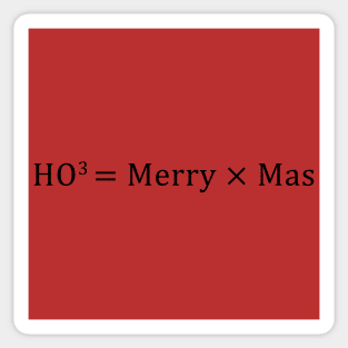 HO^3 = Merry X Mas - Math Christmas Sticker